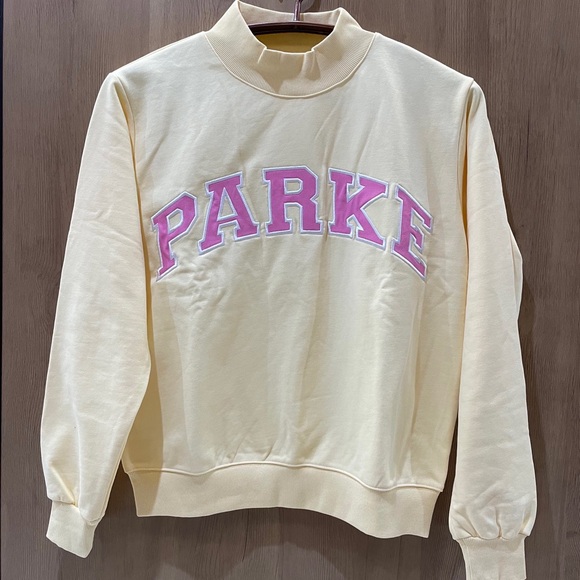 Parke Oversized Mock Neck • Butter Yellow Varsity (Lightweight) - Picture 2 of 7